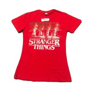 2011 Netflix Stranger Things Red Bike Ride Shirt Tultex Tag Women’s Small